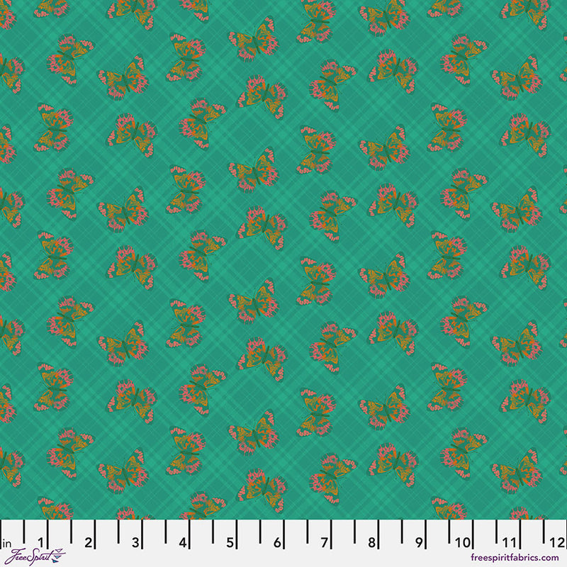 Field Study Quilt Fabric - Flutter (Butterflies) in Bliss (Green) - PWSK059.BLISS