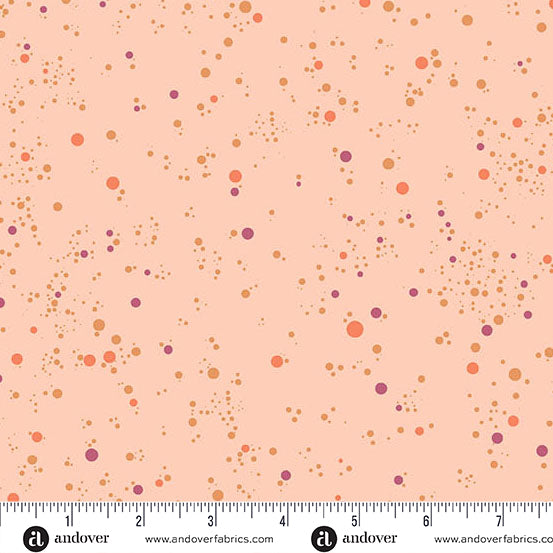 Fizz Quilt Fabric - Dots on Peach Orange - A-1344-O