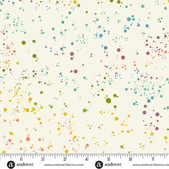 Fizz Quilt Fabric - Dots on Punch Cream/Multi - A-1344-LX