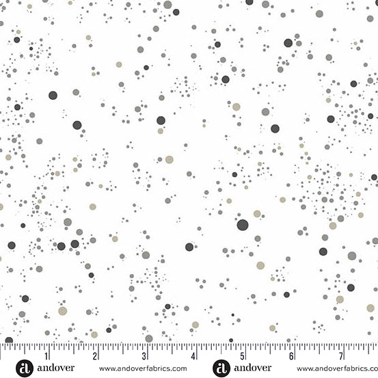 Fizz Quilt Fabric - Dots on Seltzer White/Gray - A-1344-L