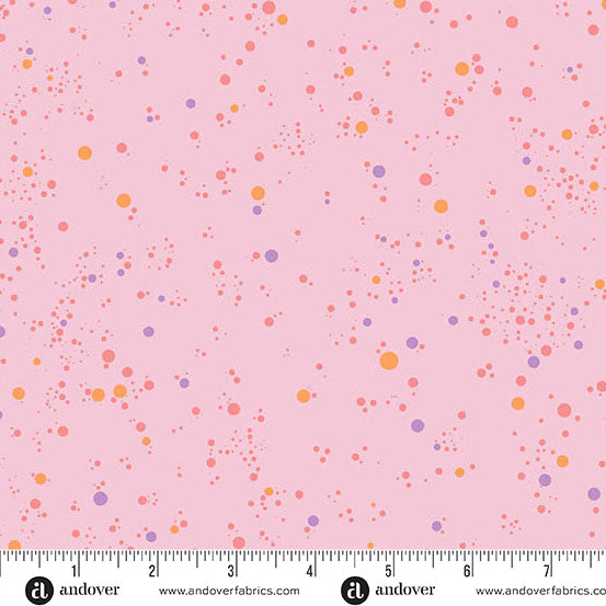 Fizz Quilt Fabric - Dots on Strawberry Pink - A-1344-E