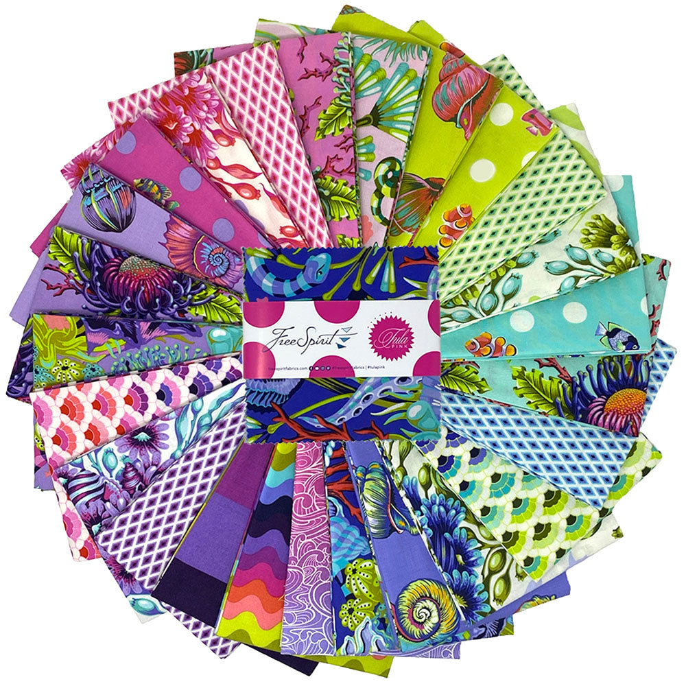 Floral Reef Quilt Fabric by Tula Pink - 5" Charm Pack - 42 pieces - FB6CPTP.FLORAL