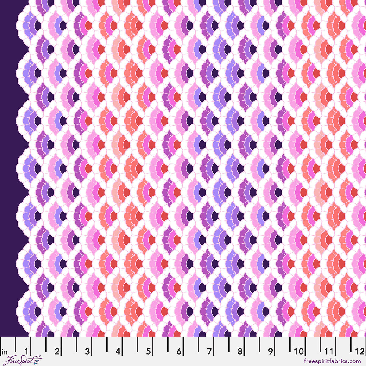 Floral Reef Quilt Fabric by Tula Pink - Aquatic Lace in Ultraviolet Purple - PWTP269.ULTRAVIOLET