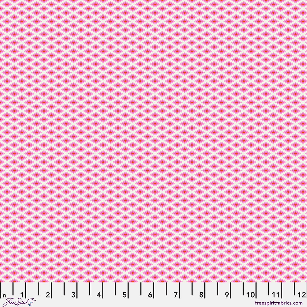 Floral Reef Quilt Fabric by Tula Pink - Lighthouse Windows in Delphine Pink - PWTP273.DELPHINE