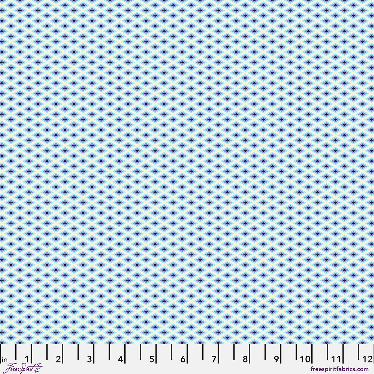 Floral Reef Quilt Fabric by Tula Pink - Lighthouse Windows in Marine Blue - PWTP273.MARINE