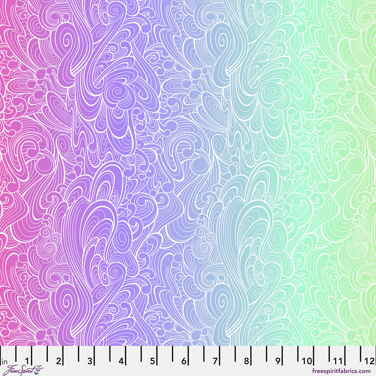 Floral Reef Quilt Fabric by Tula Pink - Riptide in Deep Dive Multi - PWTP270.DEEPDIVE
