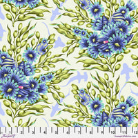 Floral Reef Quilt Fabric by Tula Pink - Shadow Shark in Marine Blue - PWTP267.MARINE