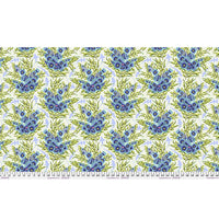 Floral Reef Quilt Fabric by Tula Pink - Shadow Shark in Marine Blue - PWTP267.MARINE