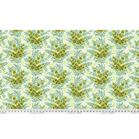 Floral Reef Quilt Fabric by Tula Pink - Shadow Shark in Seagrass Green - PWTP267.SEAGRASS