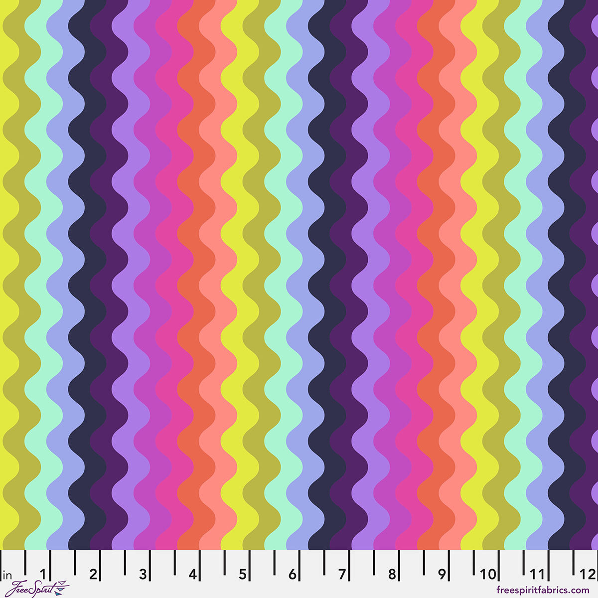 Floral Reef Quilt Fabric by Tula Pink - Wave Rider in Deep Dive Multi - PWTP272.DEEPDIVE