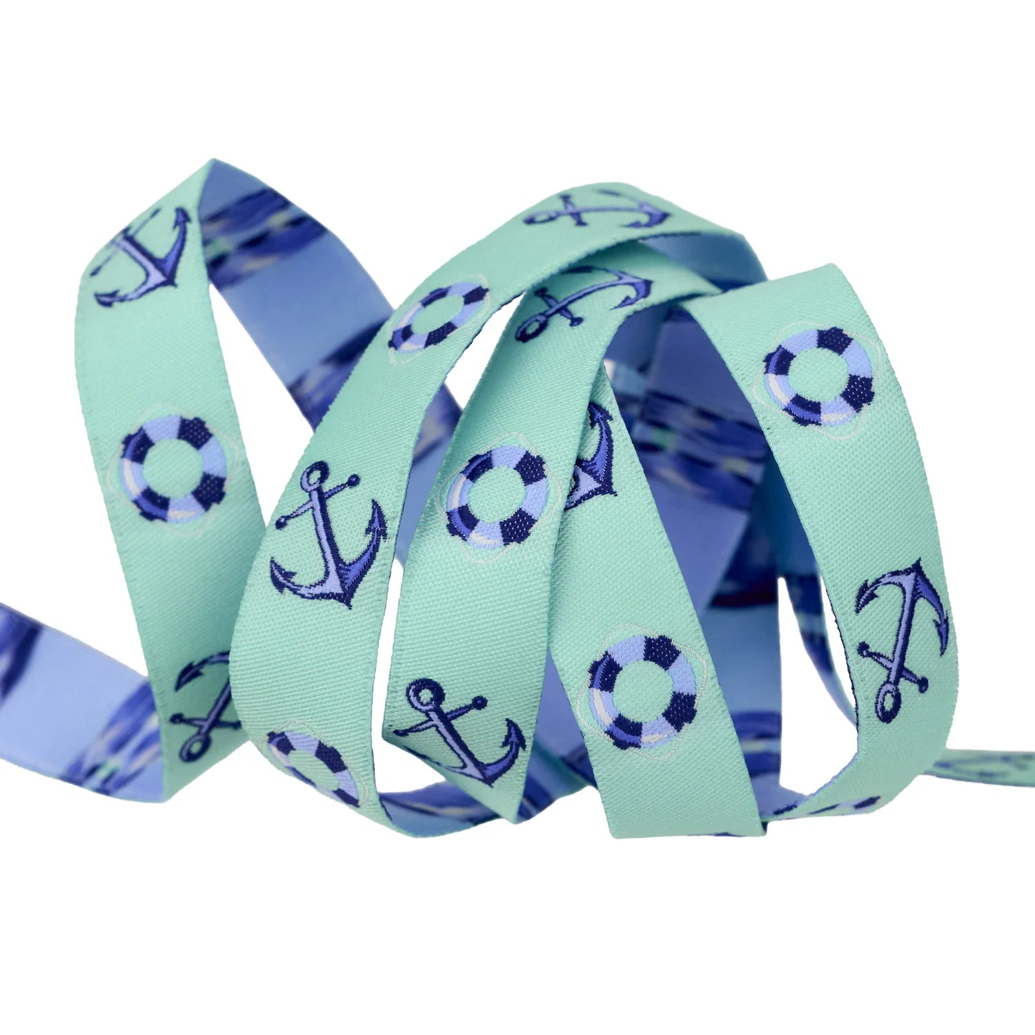 Floral Reef Renaissance Ribbons by Tula Pink - Floaties and Sinkies in Marine Blue - 5/8" wide - TK-149