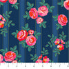 Florescence Quilt Fabric - Chintz Rose in Navy Blue - 91004M-49