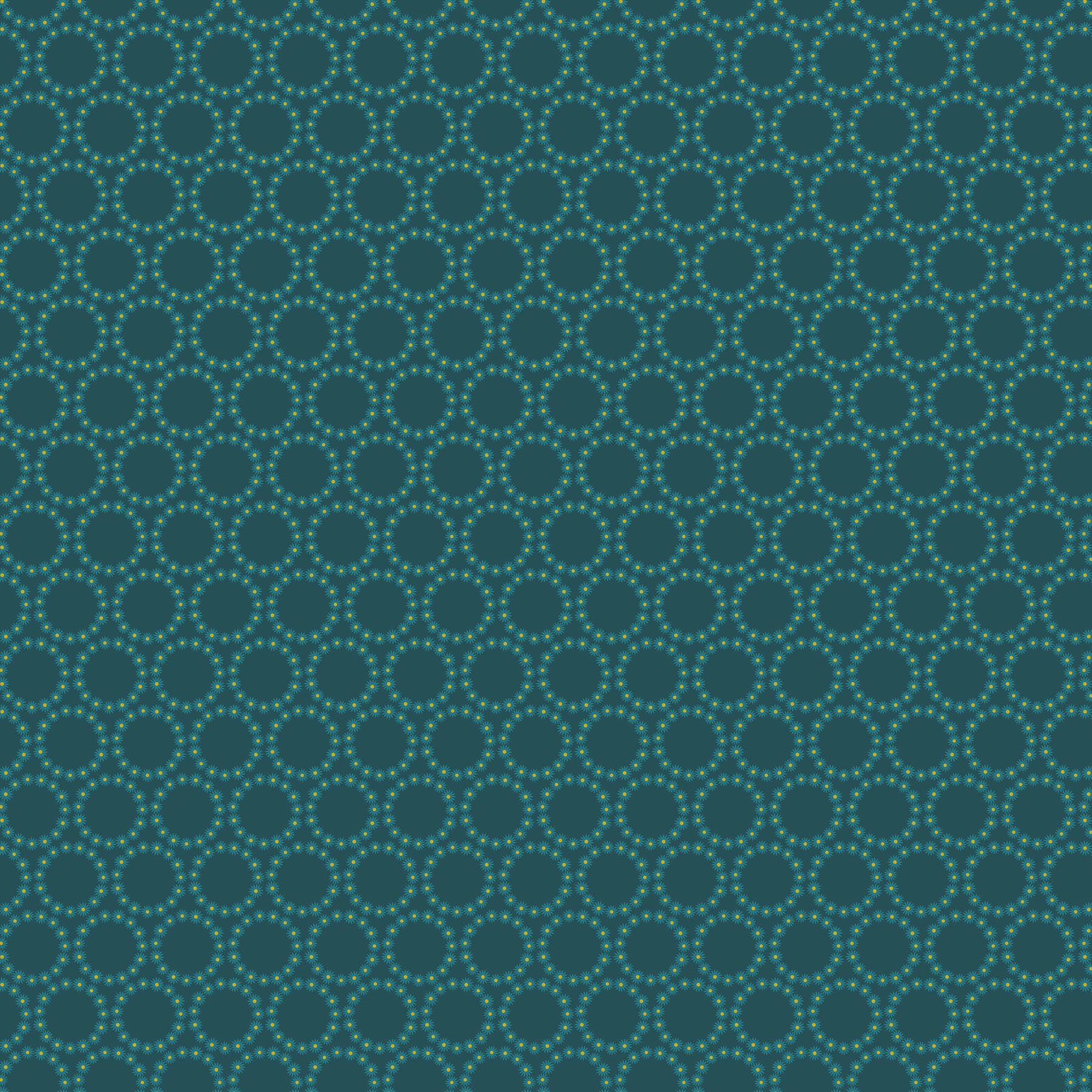 Florescence Quilt Fabric - Daisy Crown in Teal - 91006M-68