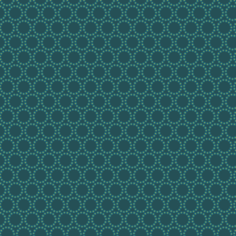 Florescence Quilt Fabric - Daisy Crown in Teal - 91006M-68