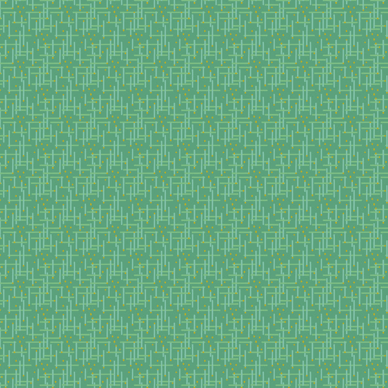 Florescence Quilt Fabric - Geo in Green - 90992M-76