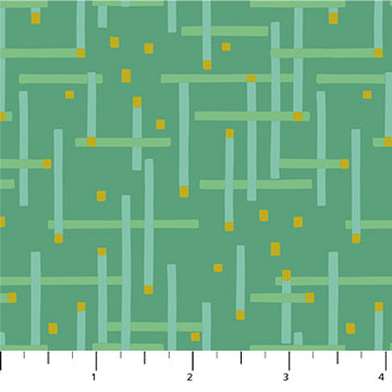 Florescence Quilt Fabric - Geo in Green - 90992M-76