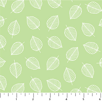 Florescence Quilt Fabric - Leaves in Green - 90993-70