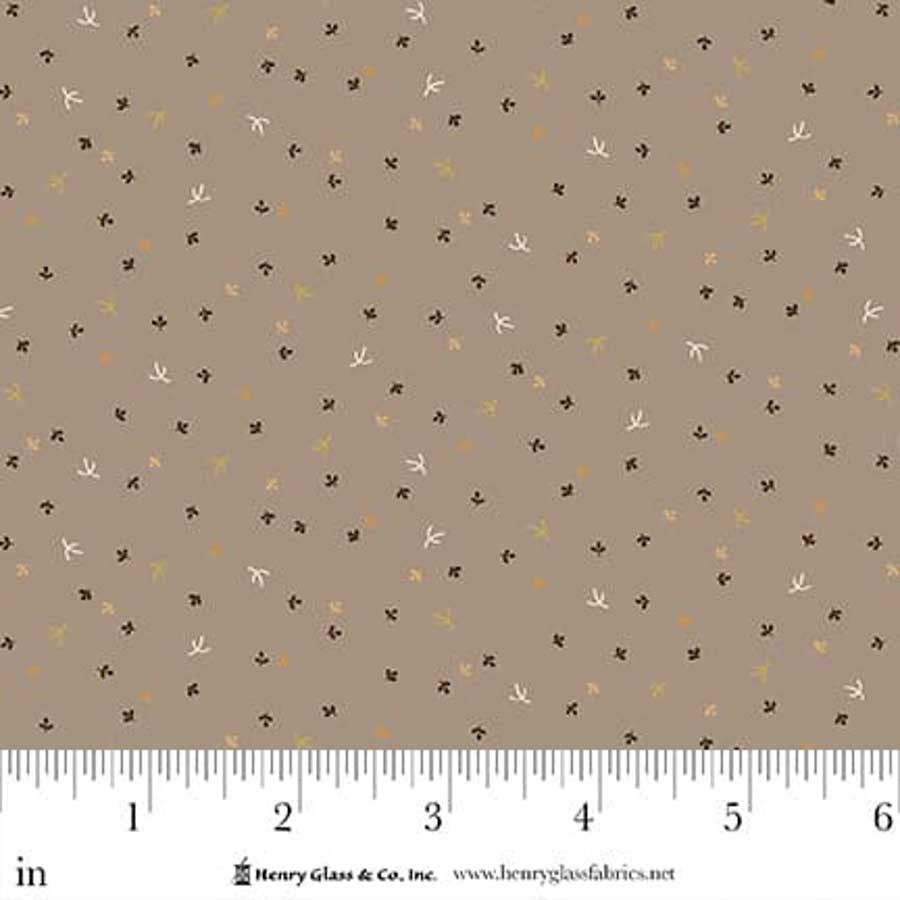 Flower Pot Prints Quilt Fabric by Kim Diehl - Itty Bitty Sprouts in Gray - 1117-90