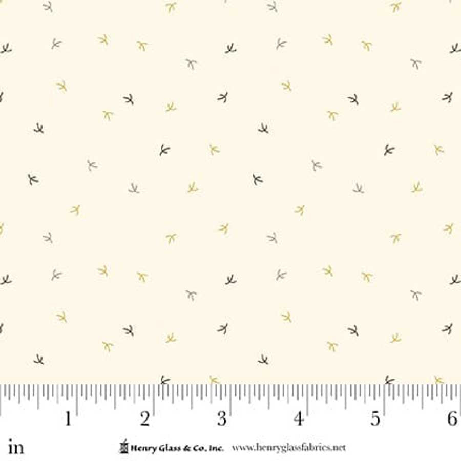 Flower Pot Prints Quilt Fabric by Kim Diehl - Thistle Down in Cream - 1120-40