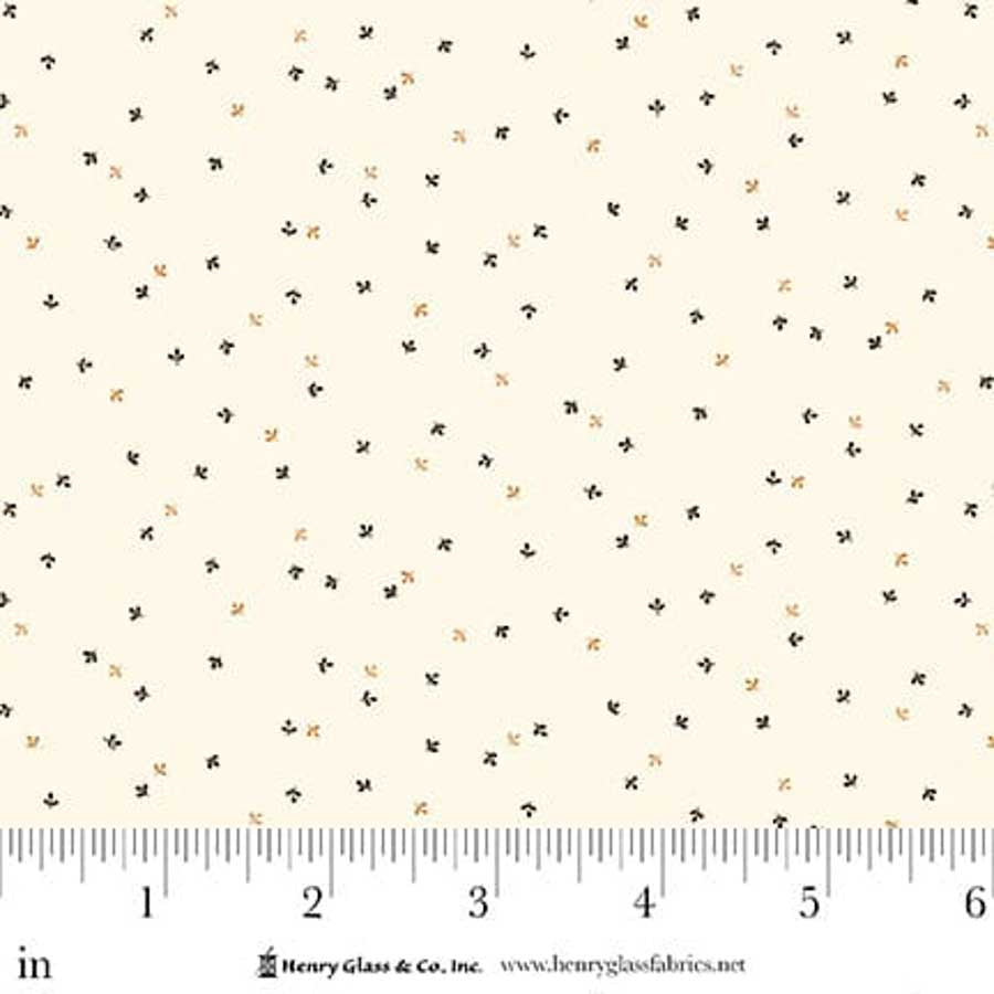 Flower Pot Prints Quilt Fabric by Kim Diehl - Tiny Sprouts in Cream - 1119-40