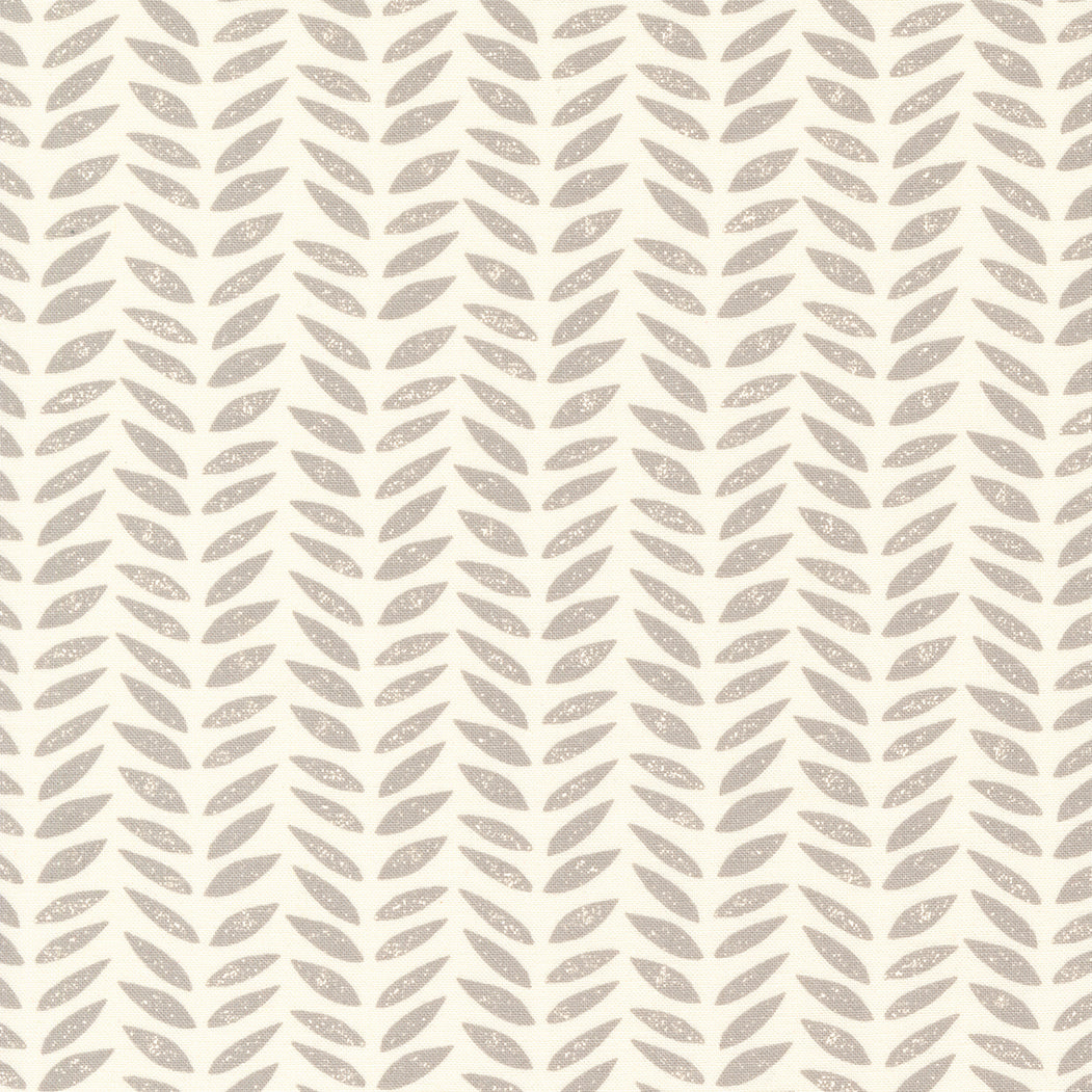 Flower Press Quilt Fabric - Stamped in Stone Gray - 3305 11