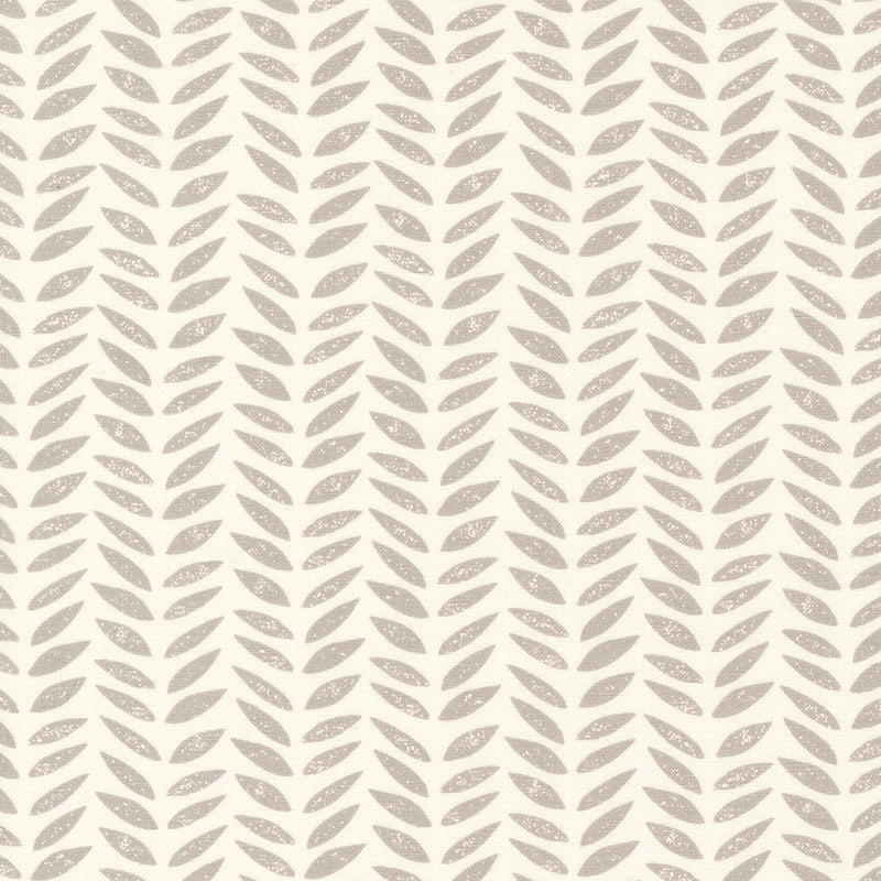 Flower Press Quilt Fabric - Stamped in Stone Gray - 3305 11