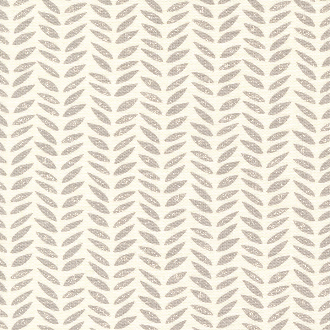 Flower Press Quilt Fabric - Stamped in Stone Gray - 3305 11