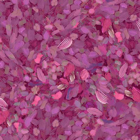 Fluttering Petals Quilt Fabric - Watercolor Texture in Sangria Pink/Purple - 2600 31554 P