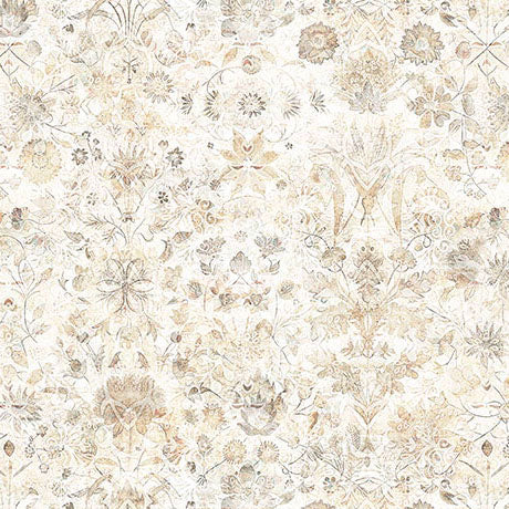 Folklore Quilt Fabric - Floral in Tan - 2600 31645 E
