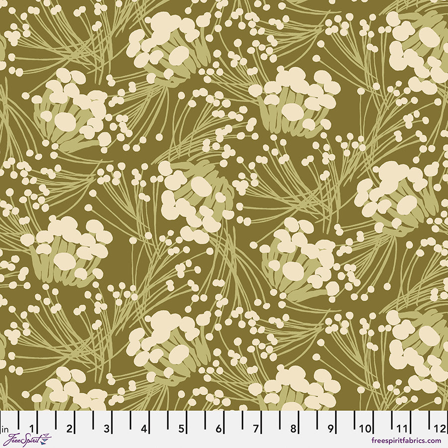 Forage Quilt Fabric - Enoki in Moss Green - PWMN071.GREEN