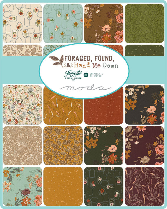 Foraged Found and Hand Me Down Quilt Fabric - Charm Pack - set of 42 5" squares - 45630PP