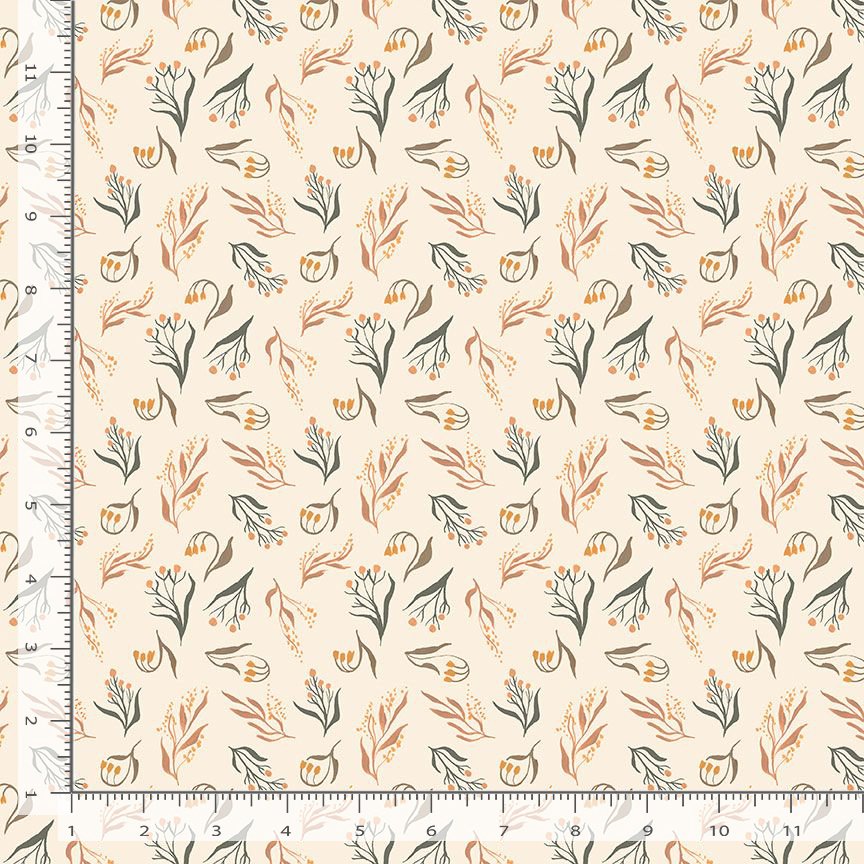 Forager Quilt Fabric - Flora in Cream - STELLA-DRR3039 CREAM