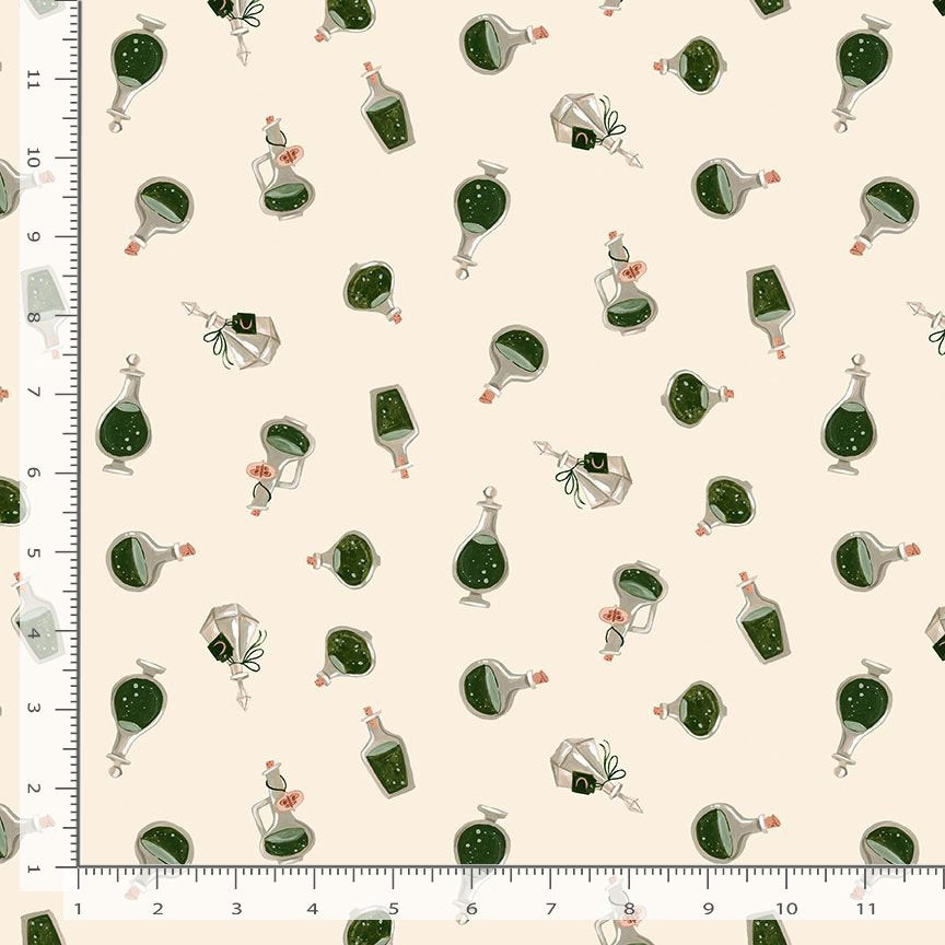 Forager Quilt Fabric - Potions in Cream - STELLA-DRR3038 CREAM