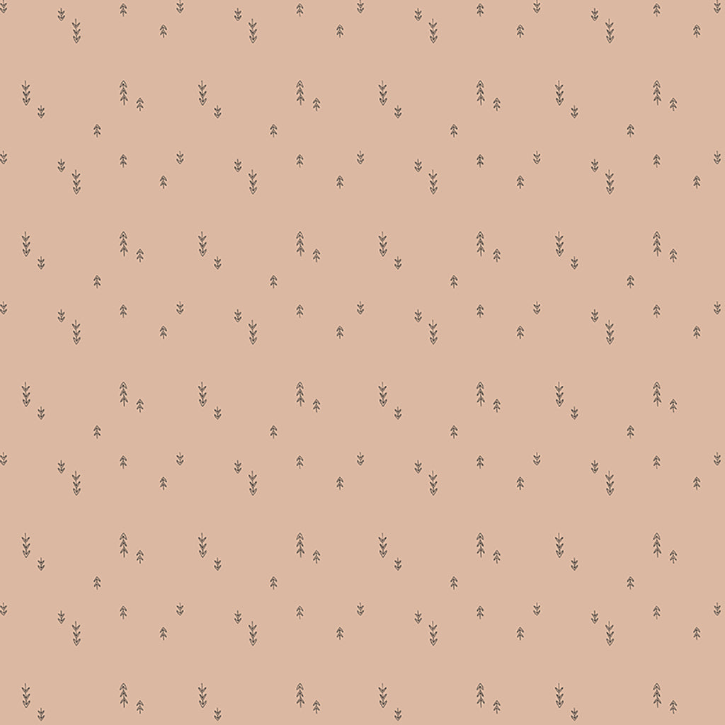 Forest Ferns Quilt Fabric - Trees in Light Caramel Tan - Y3999-64