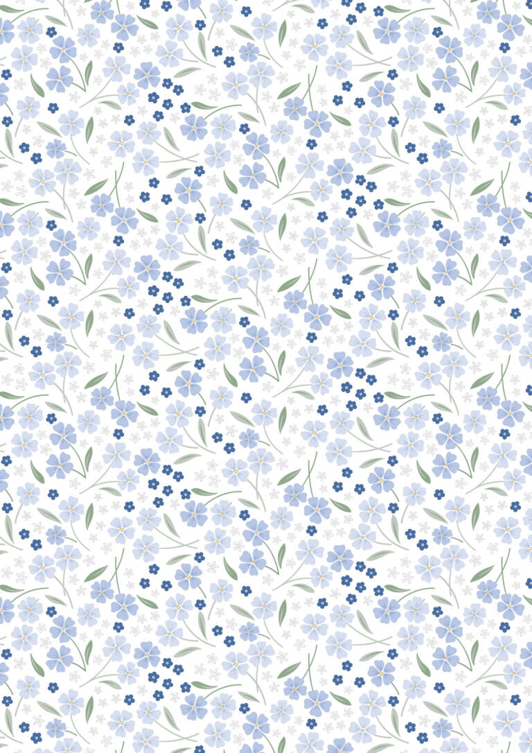 Forever Blooms Quilt Fabric - Forevermore in White - CC64.1