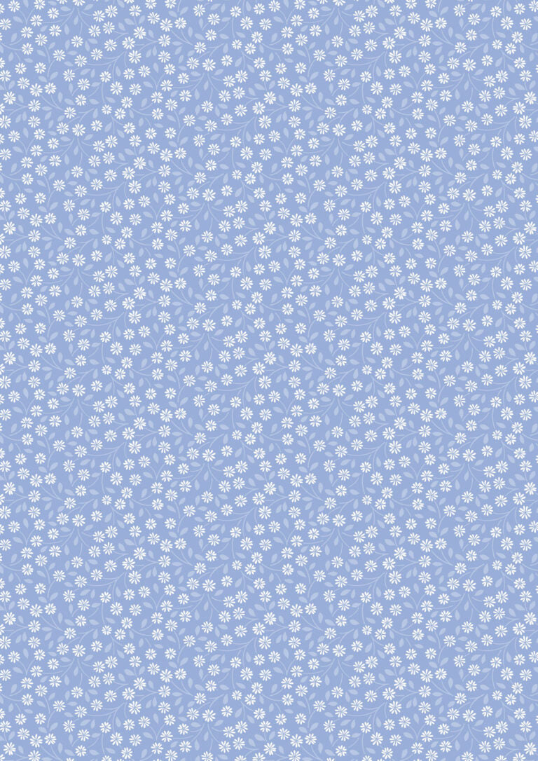 Forever Blooms Quilt Fabric - Interlaced Blossoms in Blue - CC65.2