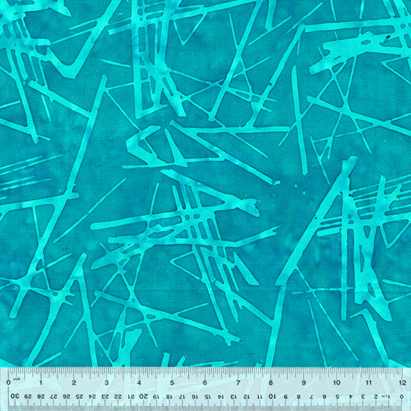 Found Batik Quilt Fabric - Scraps in Saltwater Aqua - 712Q-7