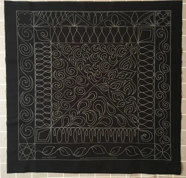 Free Motion Quilting Practice Panel 1