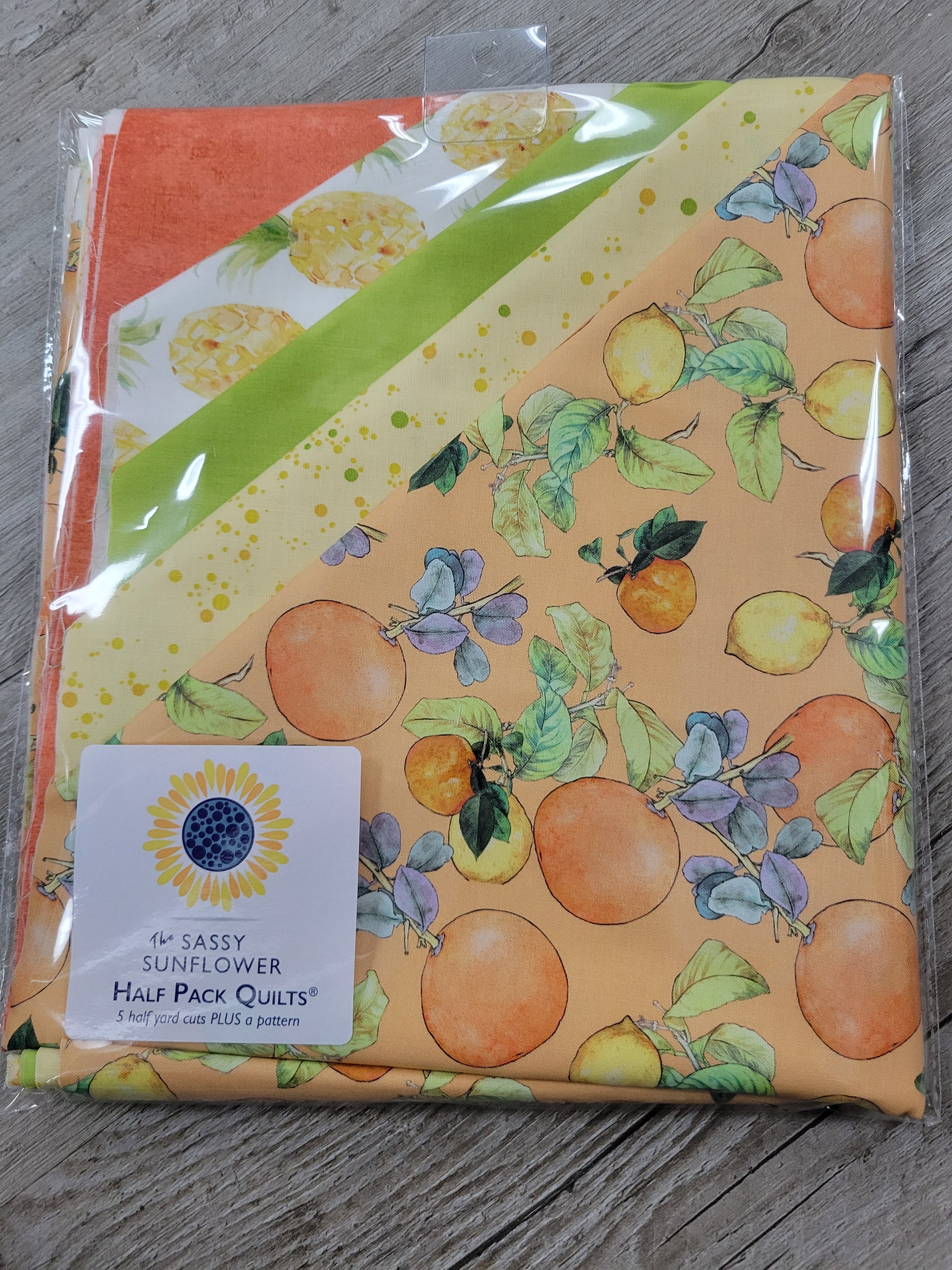 Fruit Basket The Sassy Sunflower Half Pack Quilts™ Kit