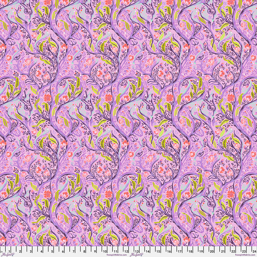 Full Moon Forest II Quilt Fabric by Tula Pink - Branch Manager in Blossom Purple - PWTP247.BLOSSOM