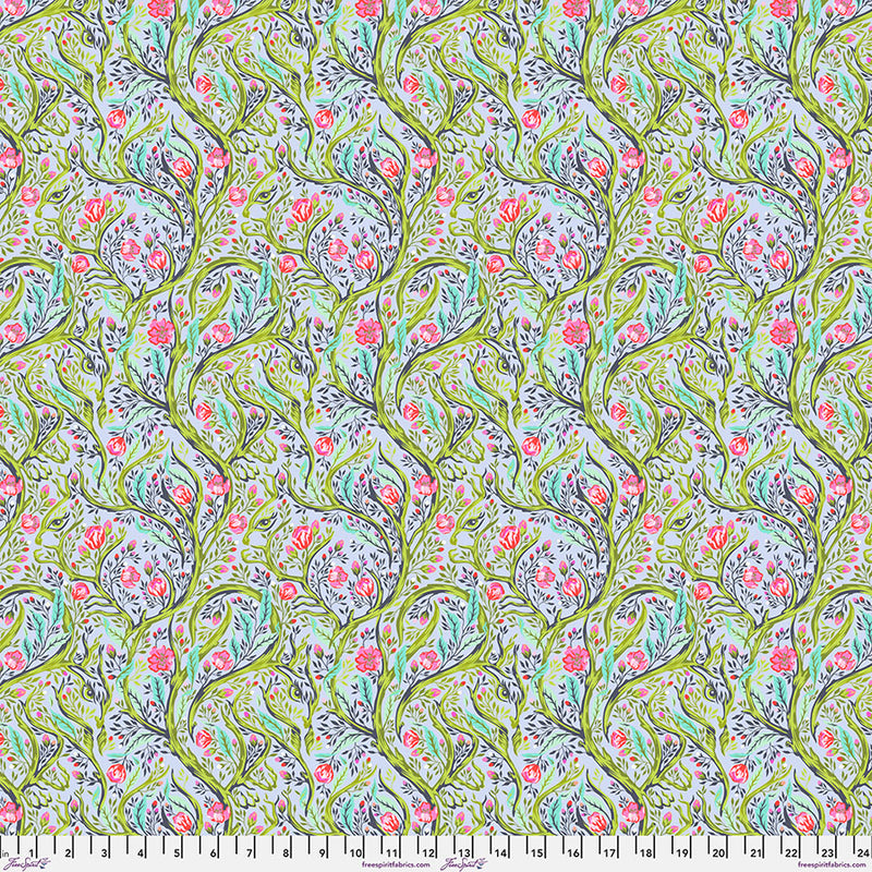 Full Moon Forest II Quilt Fabric by Tula Pink - Branch Manager in Starlight Blue - PWTP247.STARLIGHT