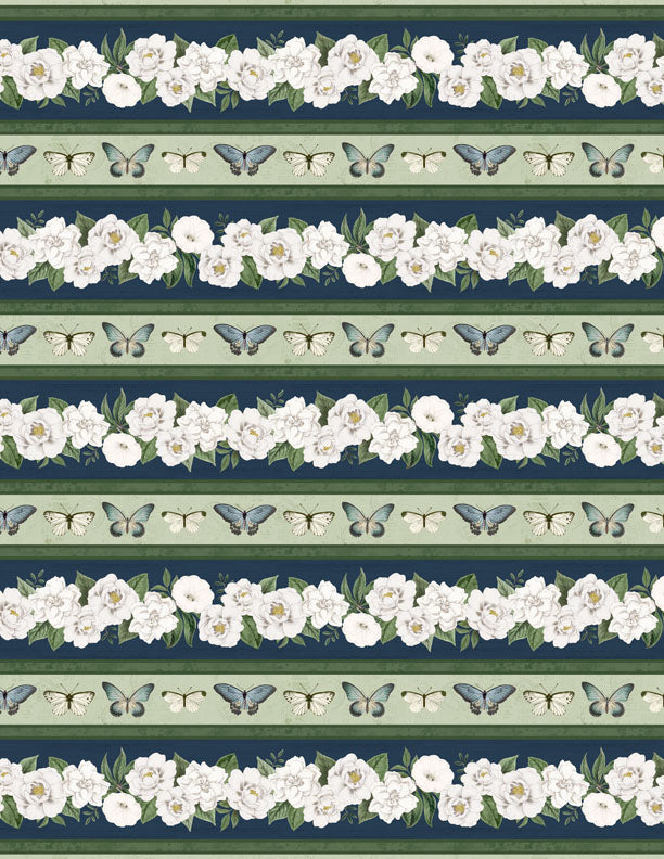 Garden Grace Quilt Fabric - Repeating Stripe in Multi - 3027 16526 741