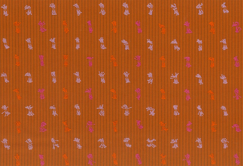 Garden Variety Yarn Dyed Woven Quilt Fabric by Anna Maria Parry - Channeling in Rust Orange - WAMT103-59V