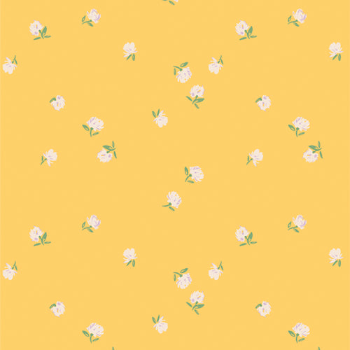 Gardenista Quilt Fabric -  Blooming Rain in Yellow - CUR8-GA-505