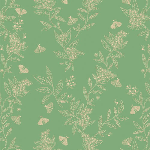 Gardenista Quilt Fabric -  Growing Herbs Vert in Green - CUR8-GA-504