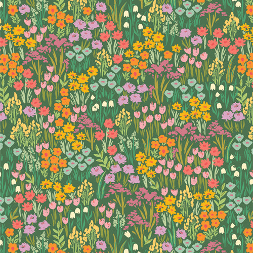 Gardenista Quilt Fabric -  Lush Reverie in Green/Multi - CUR8-GA-502