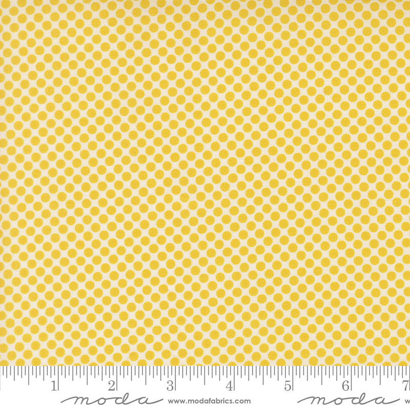 Gathered Bonbons Quilt Fabric - Crammed Dots in Citrine Yellow - 18299 11