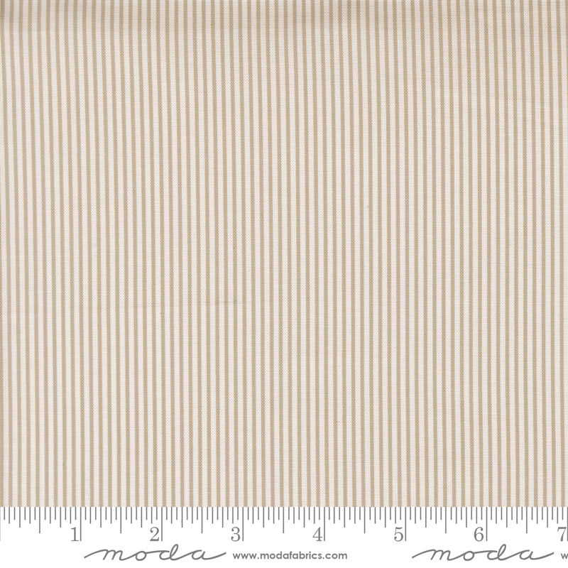 Gathered Bonbons Quilt Fabric - Hazel's Stripes in Stone Gray - 18298 11