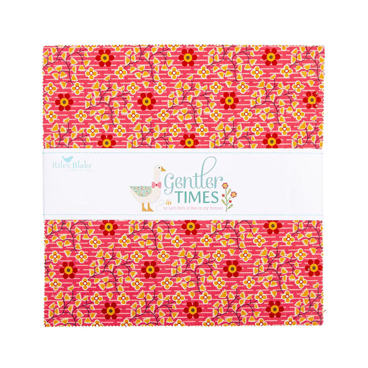 Gentler Times Quilt Fabric by Lori Holt - 10" Stacker - set of 42 10" squares - 10-16470-42