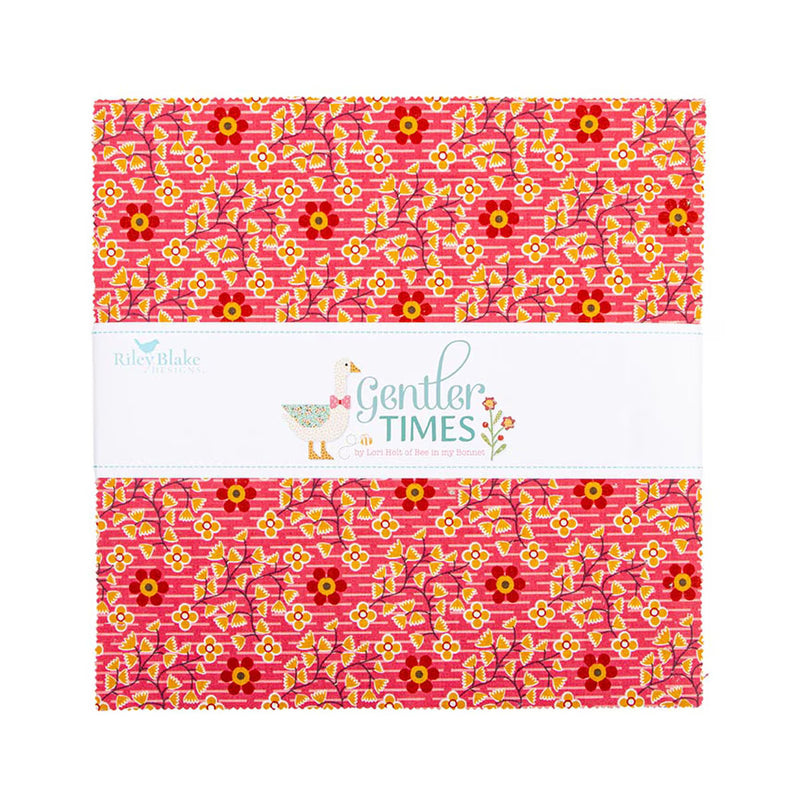 Gentler Times Quilt Fabric by Lori Holt - 10" Stacker - set of 42 10" squares - 10-16470-42